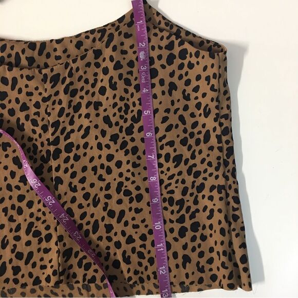 Audrey 3+1 Brown Cheetah Print Crop Top Size XS - Picture 7 of 7